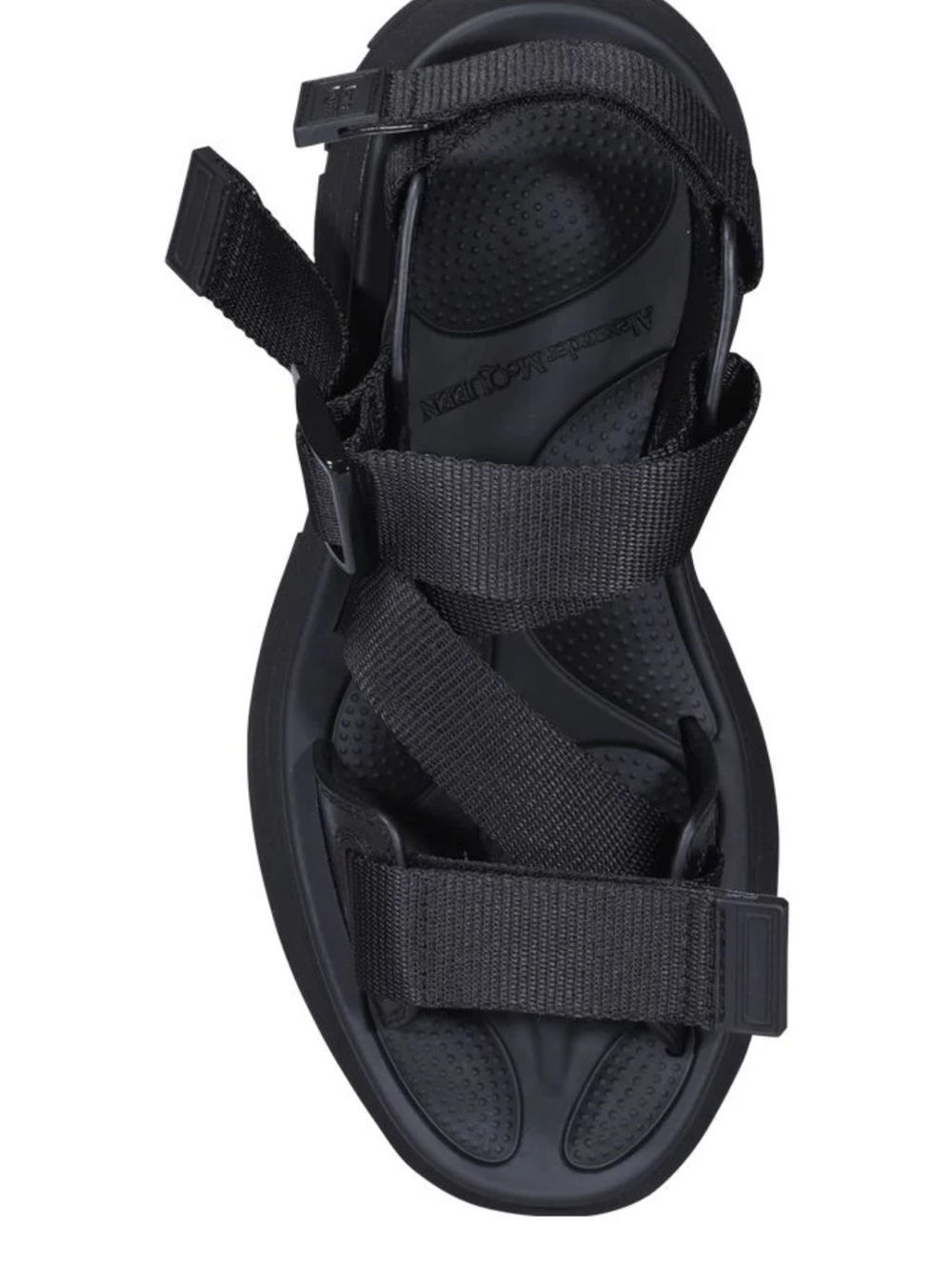 Alexander McQueen Black Sport Strap Sandals